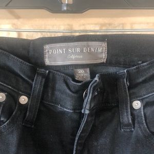 Point Sur Denim black super skinny jeans. Size 26